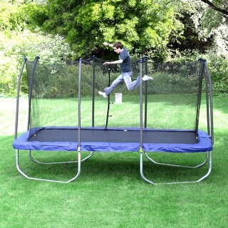 Skywalker Trampolines 15 Blue Rectangular Trampoline With Enclosure Overstock 14626945