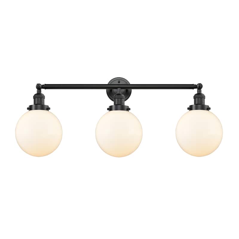 Innovations Lighting Beacon 3 Light 32" Wide Bathroom Vanity Light - Oil Rubbed Bronze / Matte White