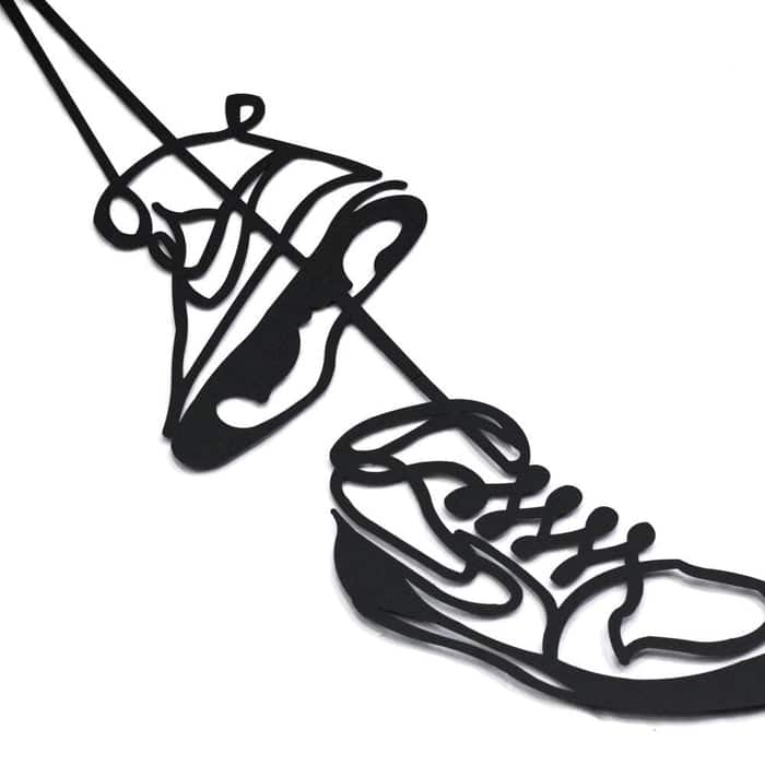 Basketball Shoes Inspired Metal Wall Art