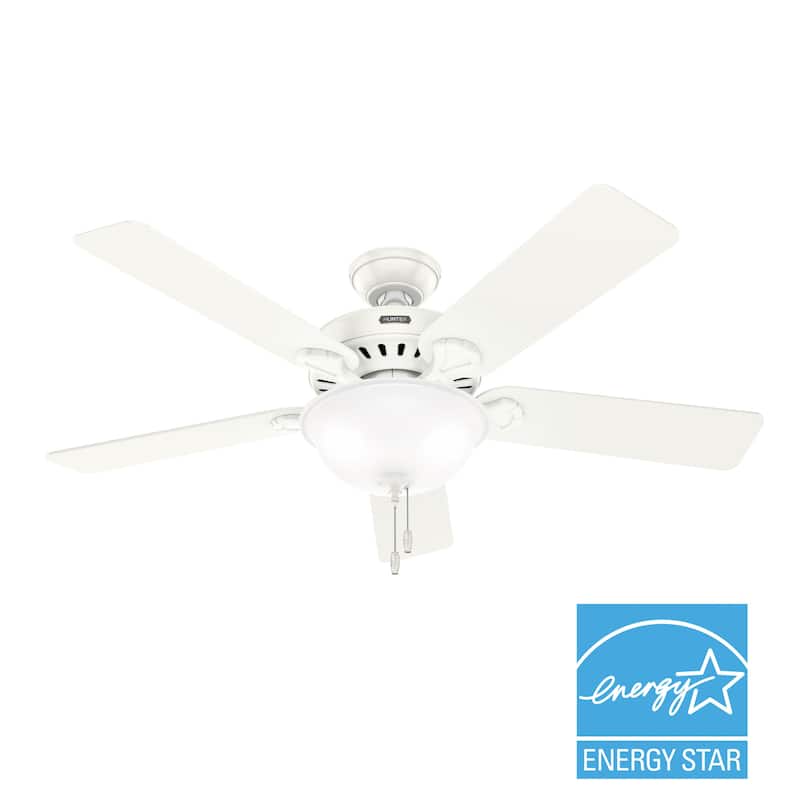 Hunter 52" Pro's Best Traditional Ceiling Fan with LED Light Kit and Pull Chain - DC Motor - ENERGY STAR!