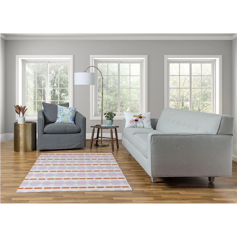 Watercolor Stripe Spring Chenille Rug
