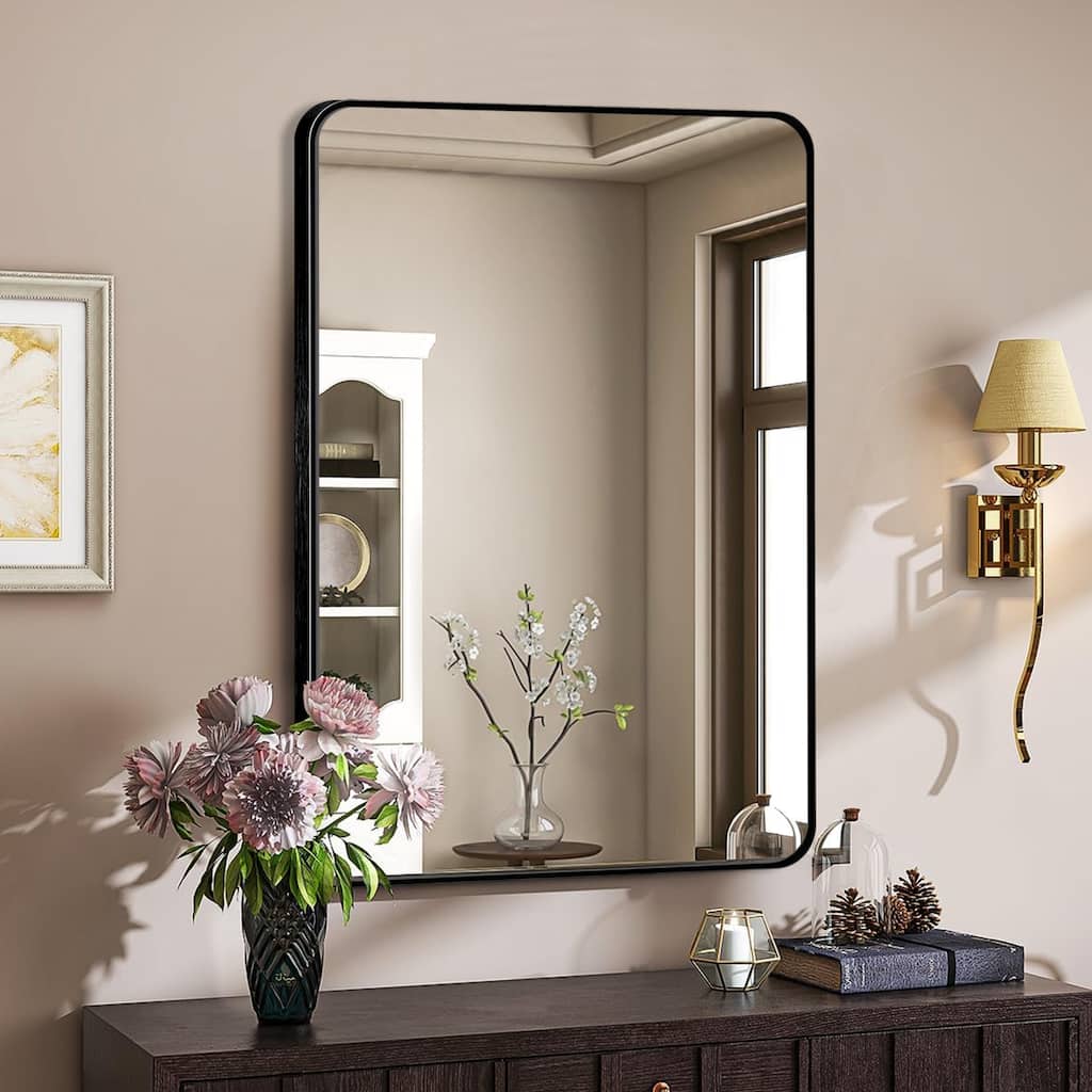 Wall Mount Bathroom Rectangle Vanity Mirror (Horizontal/Vertical)