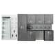 Option White Slatwall / Graphite Carbon Cabinets