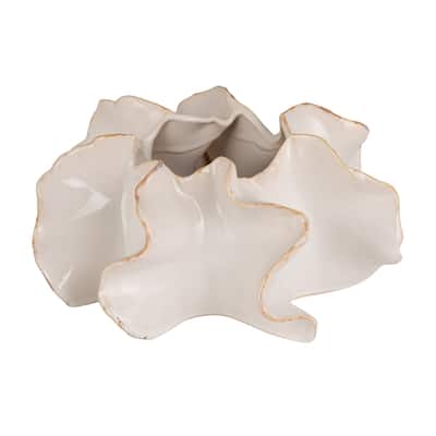 Stoneware Organic Shaped Planter in Reactive Glaze