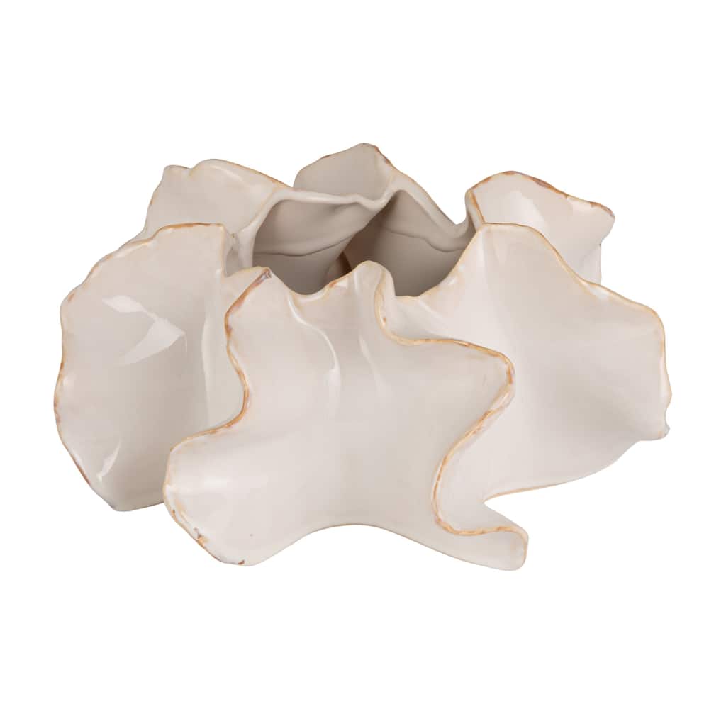 Stoneware Organic Shaped Planter in Reactive Glaze