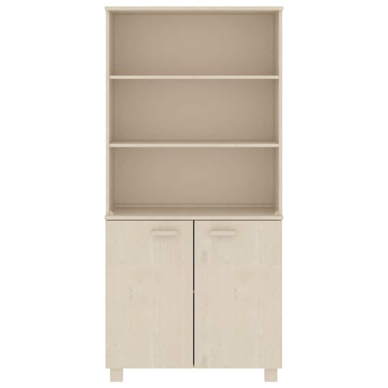 vidaXL Drawer Cabinet Bookshelf with Storage Shelves HAMAR Solid Wood Pine - 33.5" x 13.8" x 70.9"
