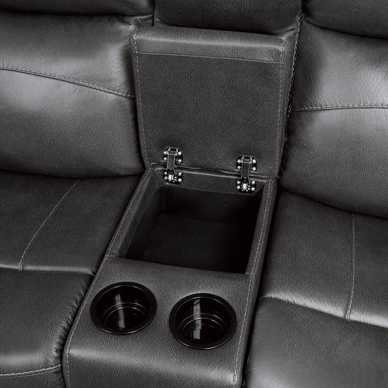 Soho Double Lay Flat Reclining Love Seat with Console
