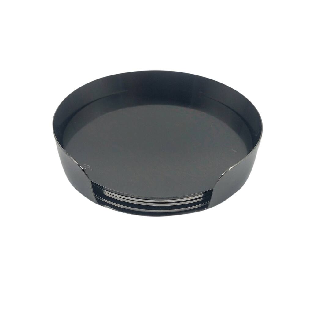 Set of 4 Coasters Nickle- A - BLACK