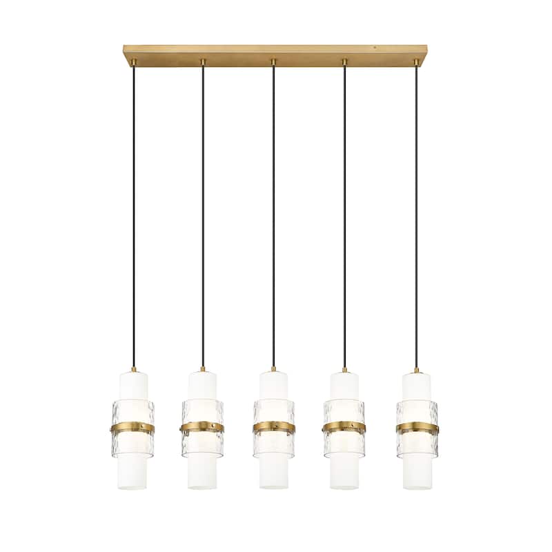 Cayden 5 Light Linear Chandelier in Modern Gold - Modern Gold