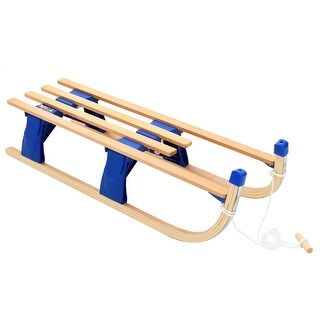 vidaXL Folding Sledge Wood 43.3"/46.9"