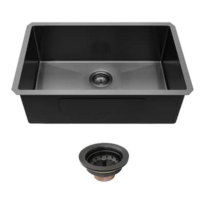 Undermount Kitchen Sink 16 Gauge Single Bowl with Drain Assembly