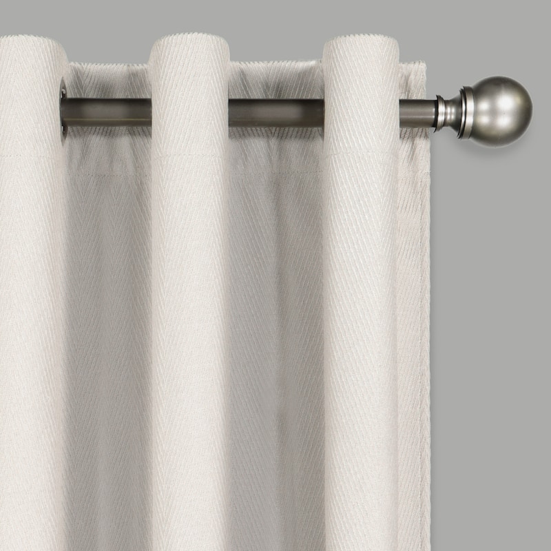 Eclipse Aura Chevron Draft Stopper Energy Saving 100% Blackout Grommet Top Curtain Panel