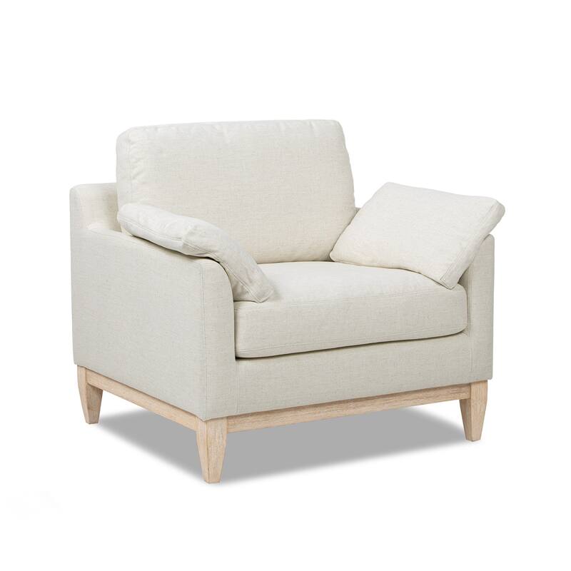Pasadena 36" Wide Modern Farmhouse Velvet Accent Arm Chair