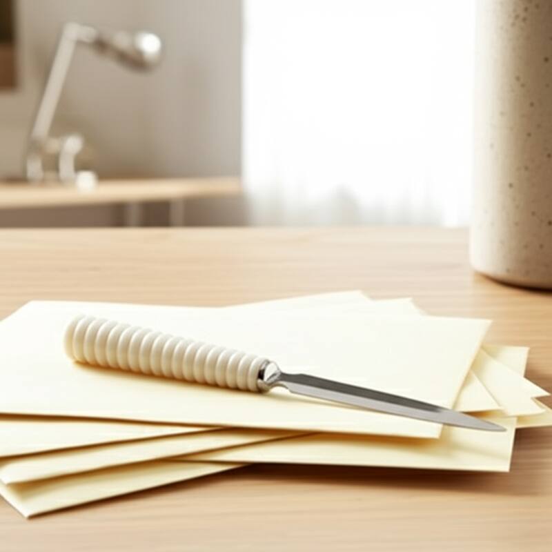 Resin Metal Decorative Object Letter Opener Stylized Desk Accessory