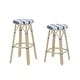 preview thumbnail 6 of 48, Elena Bohemian Round Wicker Patio Stools (Set of 2) by Furniture of America