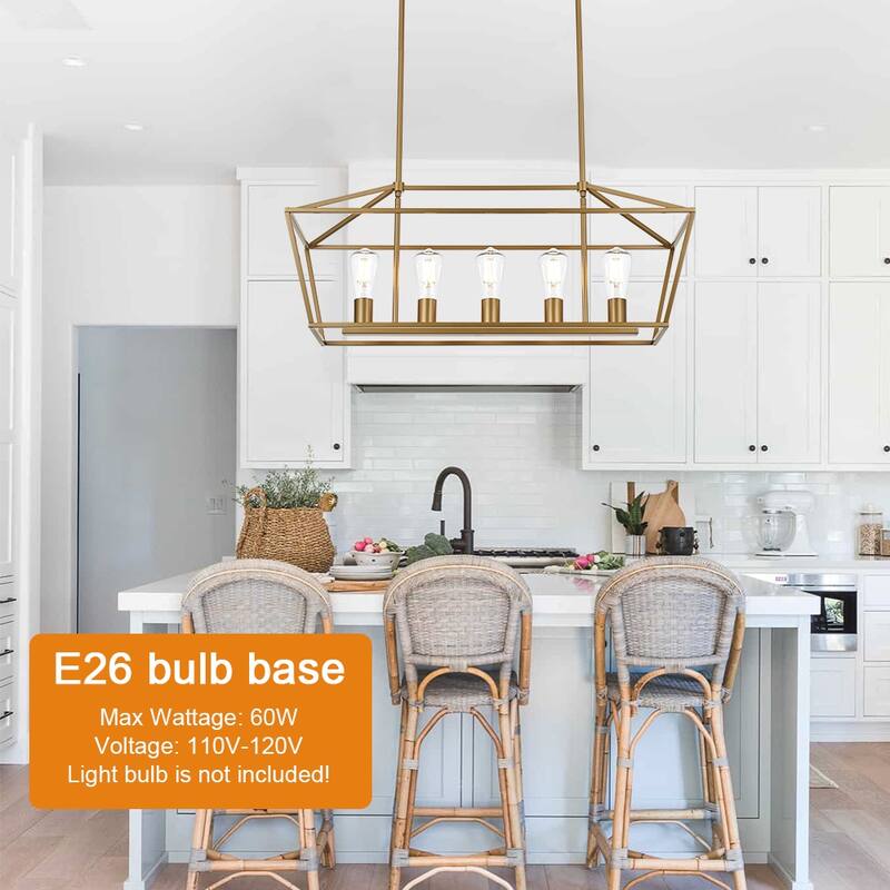 Kitchen Island Lantern Pendant Linear Chandelier