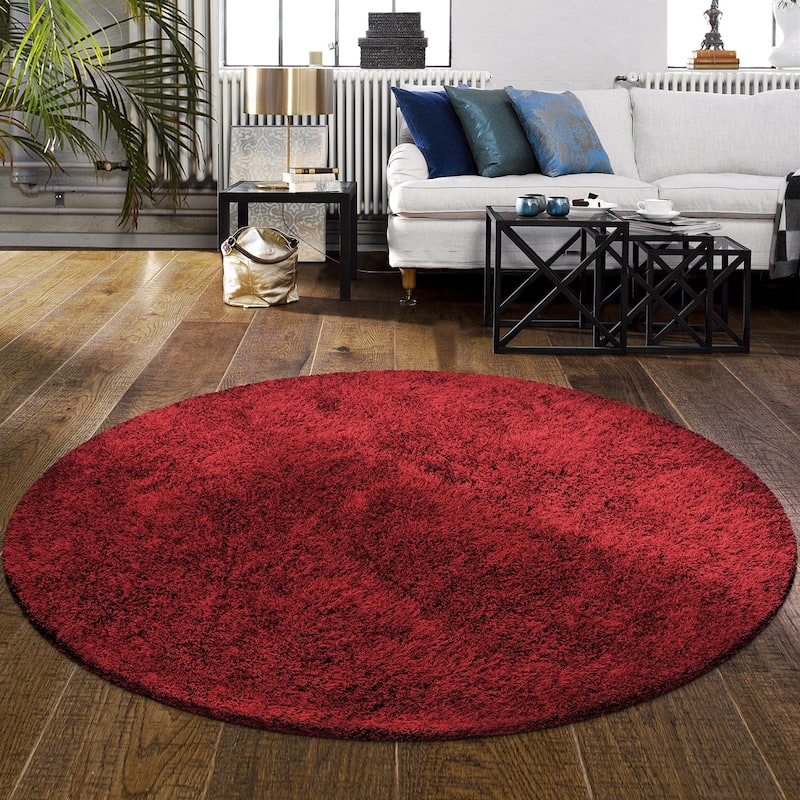 Superior Hand-tufted Plush Solid Shag Indoor Area Rug