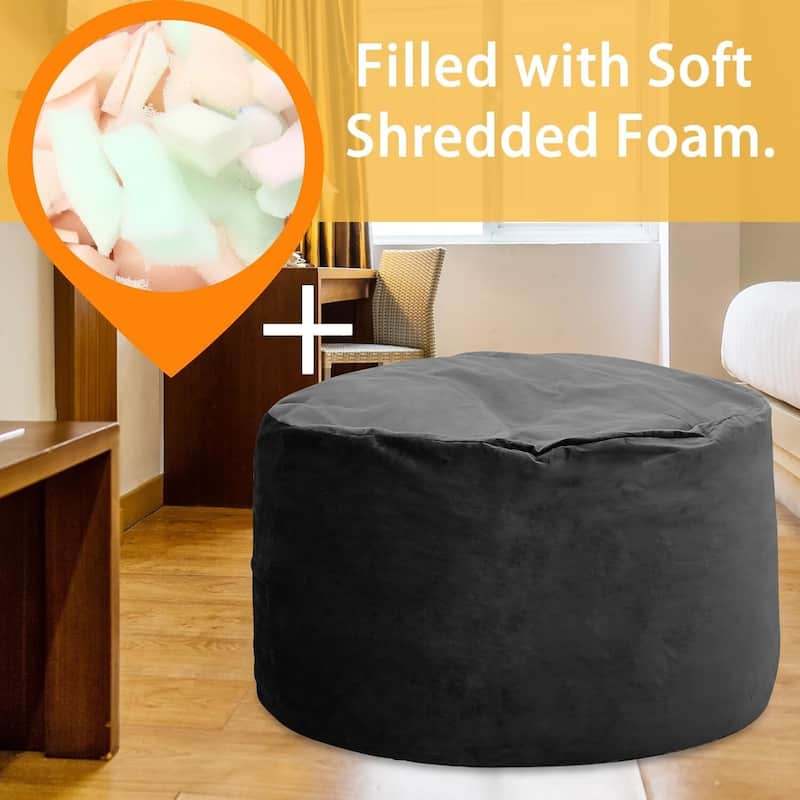 48 Inch Bean Bag Chair, Cozy Lazy Sofa with Fillings for Adults Kids - 48 Inch