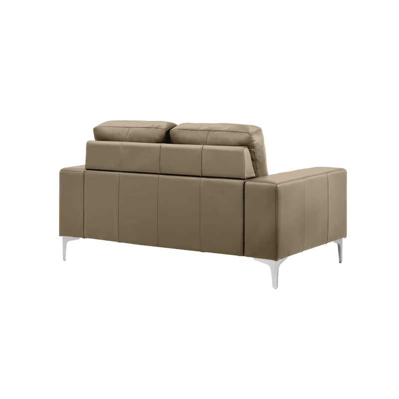 Faelin 79" Modern Sofa Loveseat, Top Grain Leather Couch with Removable Cushions