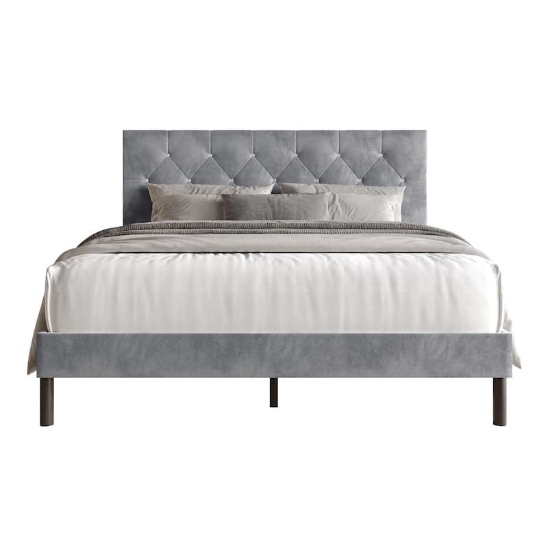 Clayfell Groton Tufted Upholstered Panel Bed