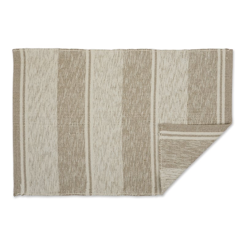 DII French Blue Variegated Plaid Recycled Yarn Rug (Set of 2) - Big