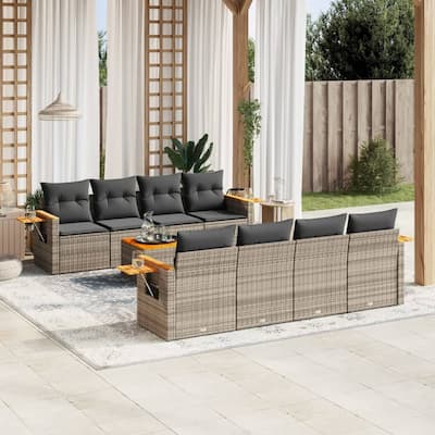 vidaXL Garden Sofa Set Grey - 21.7 x 21.7 x 14.6