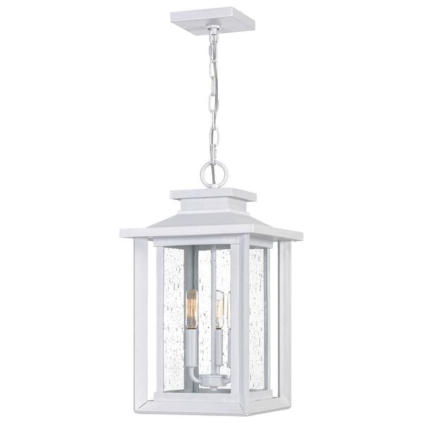 slide 1 of 1, Wakefield 3-Light Outdoor Hanging Lantern in Matte White