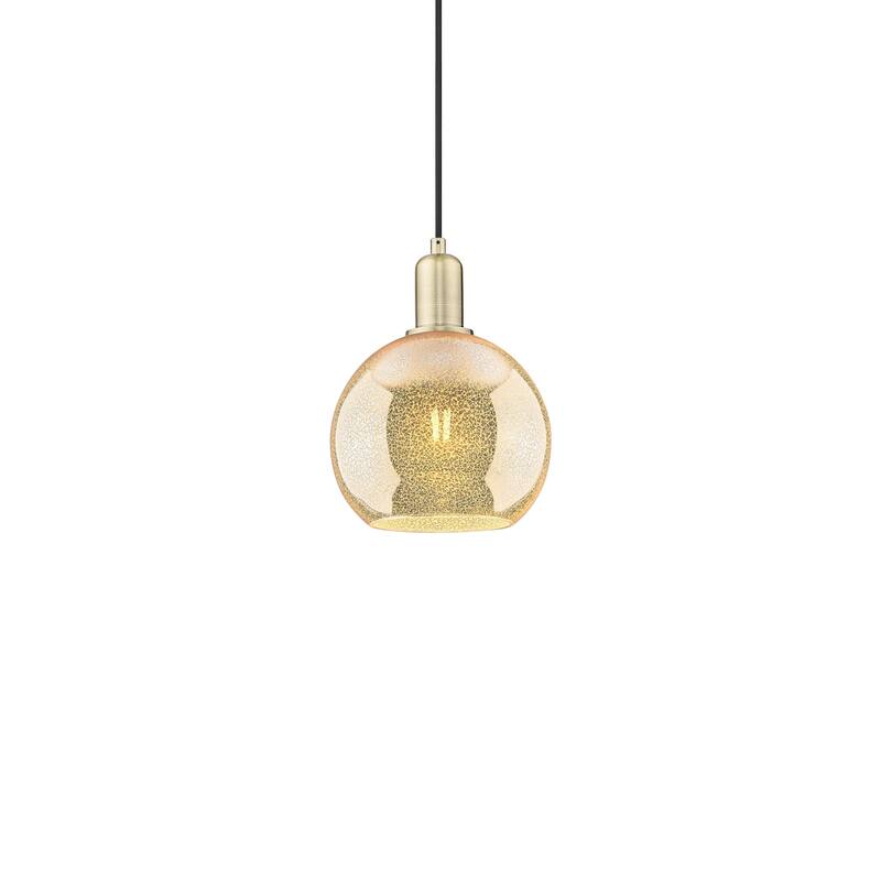 Innovations Lighting 716-1P-11-8 Athens Pendant Athens 8" Wide Mini - Antique Brass / Mercury