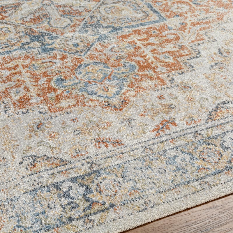 Livabliss Lillian Machine Washable Medallion Area Rug