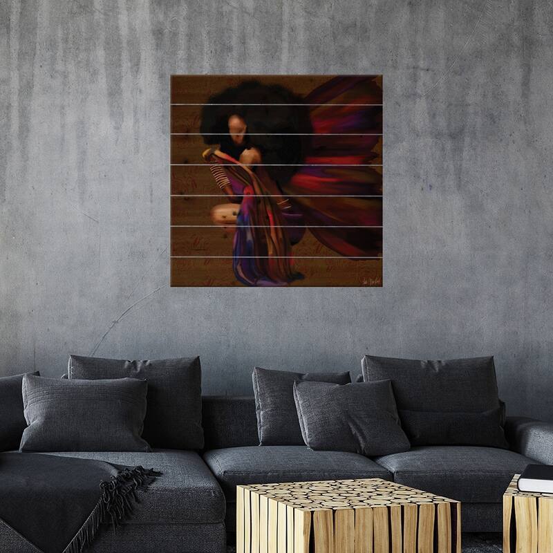 Spread Your Wings Print On Wood by Faith with an E - Multi-Color
