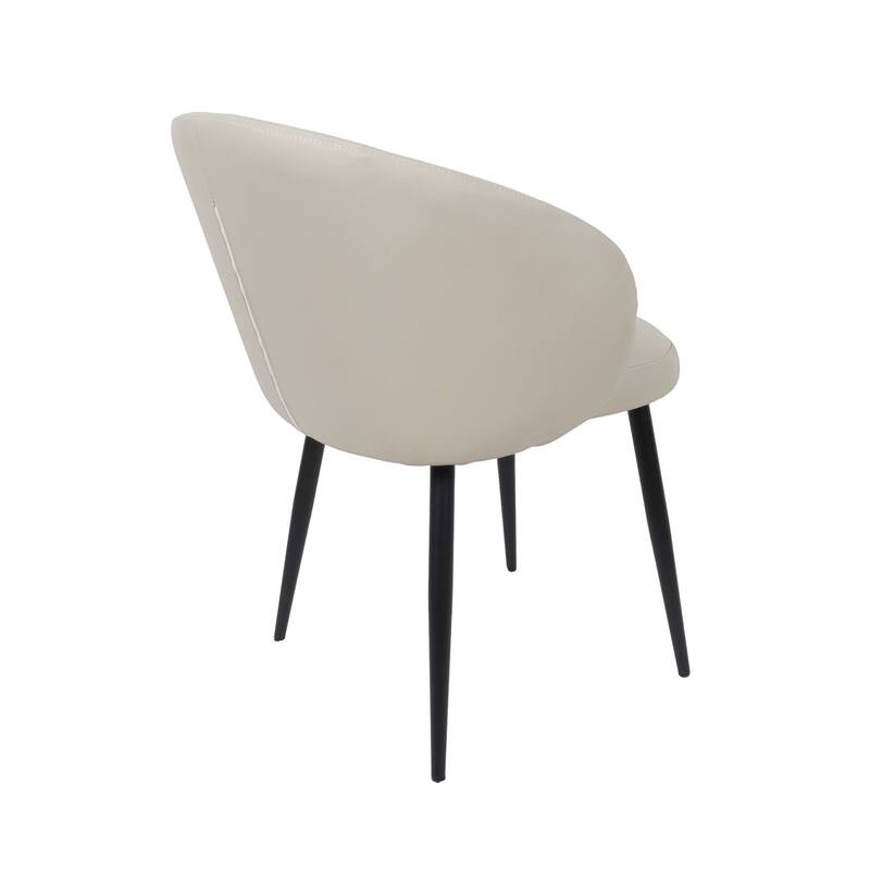 Manhattan Comfort Looma Vegan Leather Metal Side Chair - Set of 2