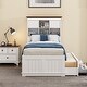 preview thumbnail 2 of 17, Roomfitters Twin Size Captain's Bed with Twin Trundle and 3-Drawer Storage, Bookcase Headboard, Space-Saving Bed for Kids