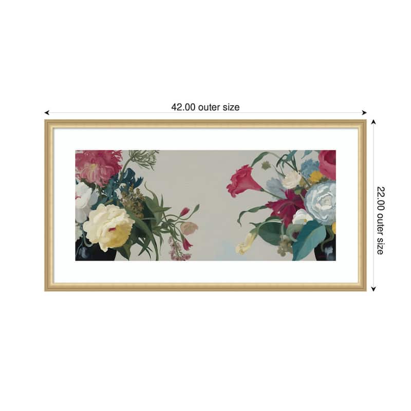 Kate and Laurel Framed Art Romantic Blooms by Mary Sparrow