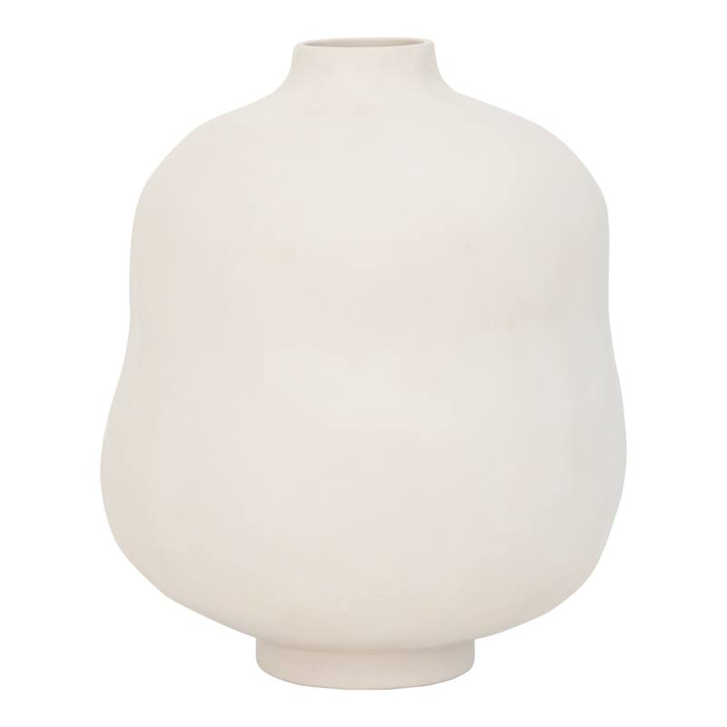 Handmade Ceramic Vase - 16.5" - Cream