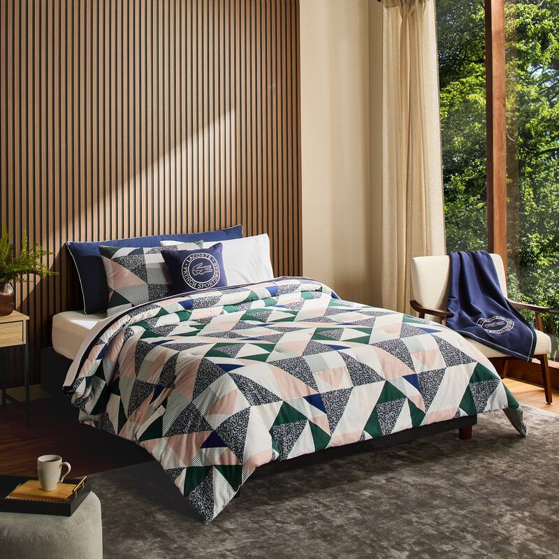 Lacoste Signature Cotton 3-Piece Comforter Set