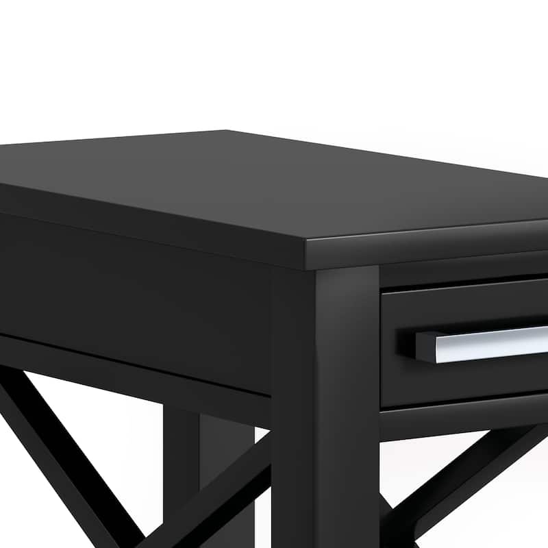 WYNDENHALL Waterloo SOLID WOOD 14 inch Wide Rectangle Contemporary Narrow Side Table - 14 inch Wide