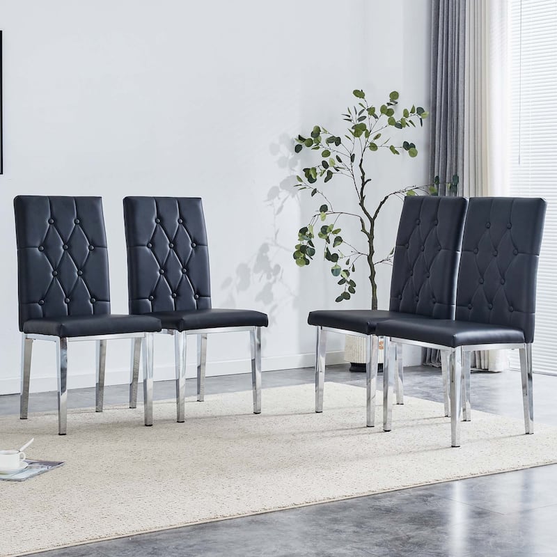 2 piece Dining Chairs - Set of 4 - Black