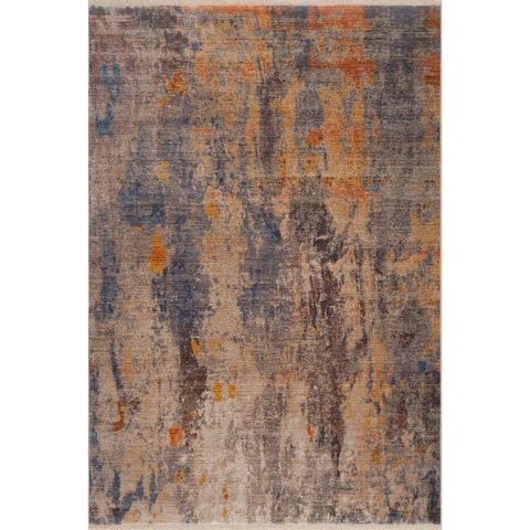 LR Home Modern Desert Distressed Abstract Area Rug