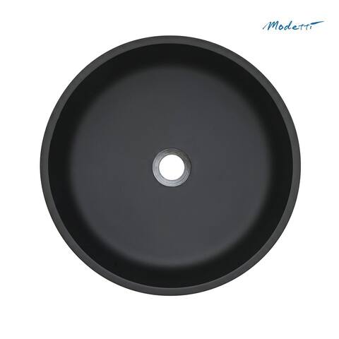 Black Matte Handmade Circular Vessel Bathroom Sink