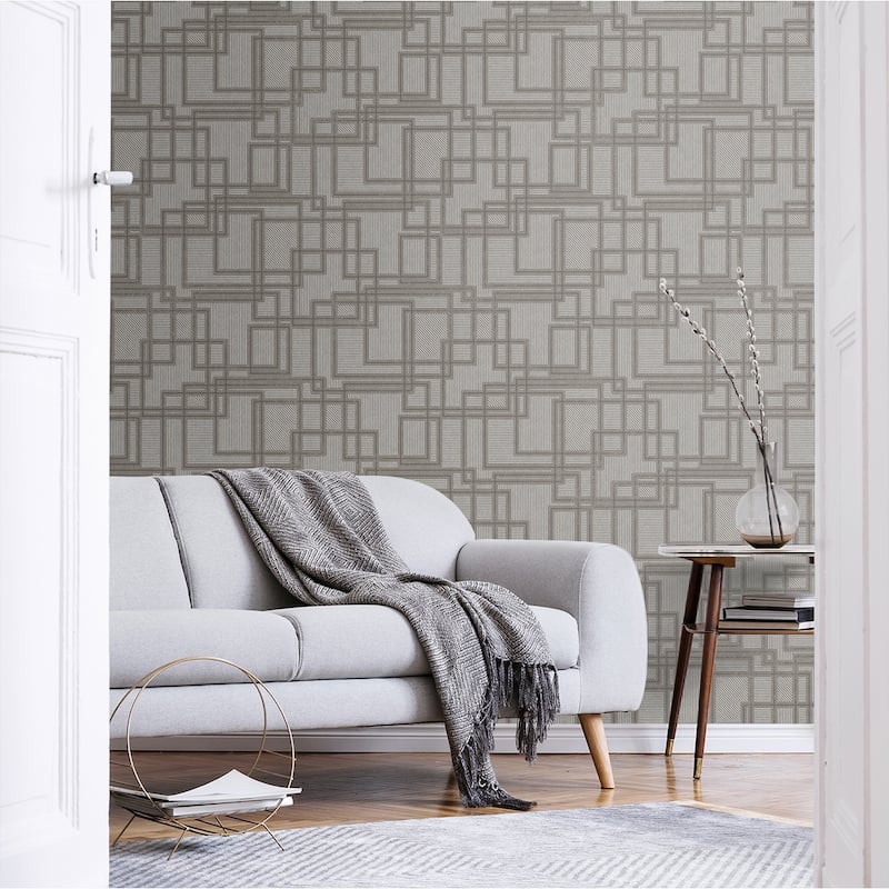 Seabrook Designs Bauhaus Cityscape Unpasted Wallpaper