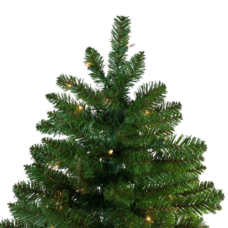 10' Pre-Lit Everett Pine Slim Artificial Christmas Tree, Clear Lights - over-10-feet