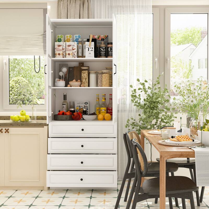 Modular White Contemporary Office Storage Display Cabinet w/UV Finish