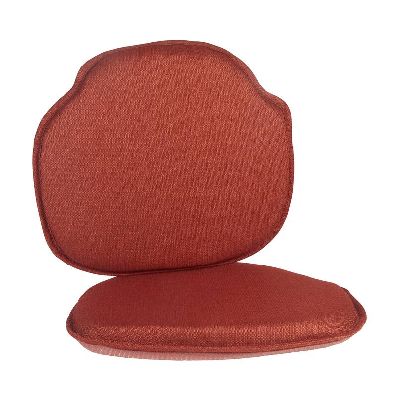 Klear Vu Gripper Omega Windsor Dining Chair Cushion Set - Set of 4 - Flame