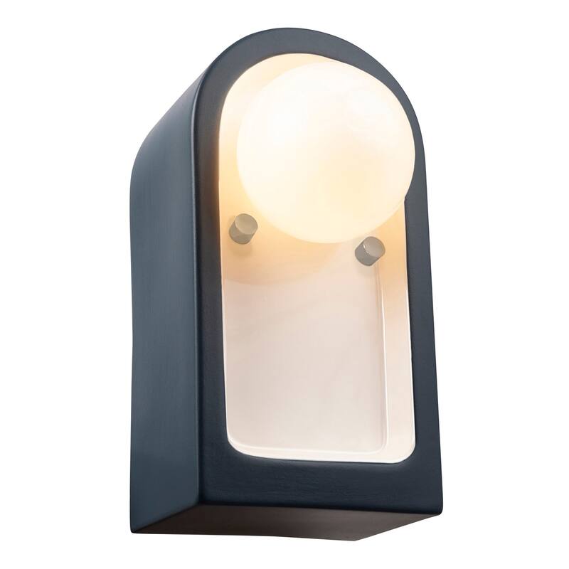 Ceramic Arcade Wall Sconce - Midnight Sky/Matte White