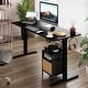 preview thumbnail 48 of 51, Futzca Height Adjustable Electric Standing Desk Sit Stand Computer Stand up Desk with Splice Board Black/Black55*24