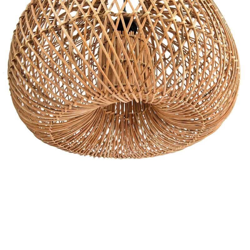 Glow Chandelier with Rattan Shade