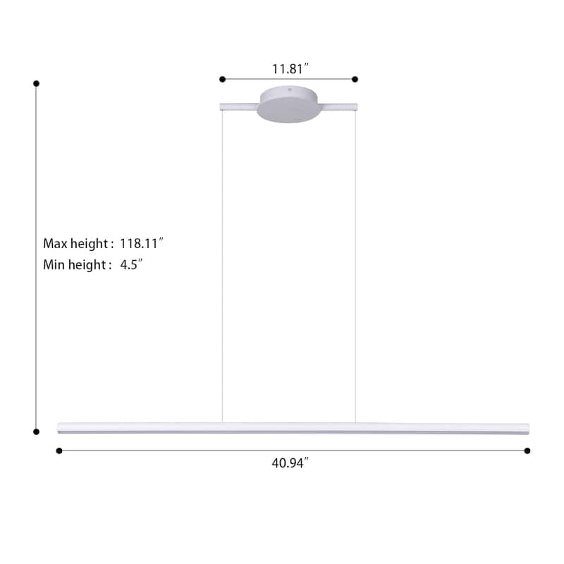 OYIPRO Kitchen Island Pendant Lighting Integrated LED Linear Light Fixture