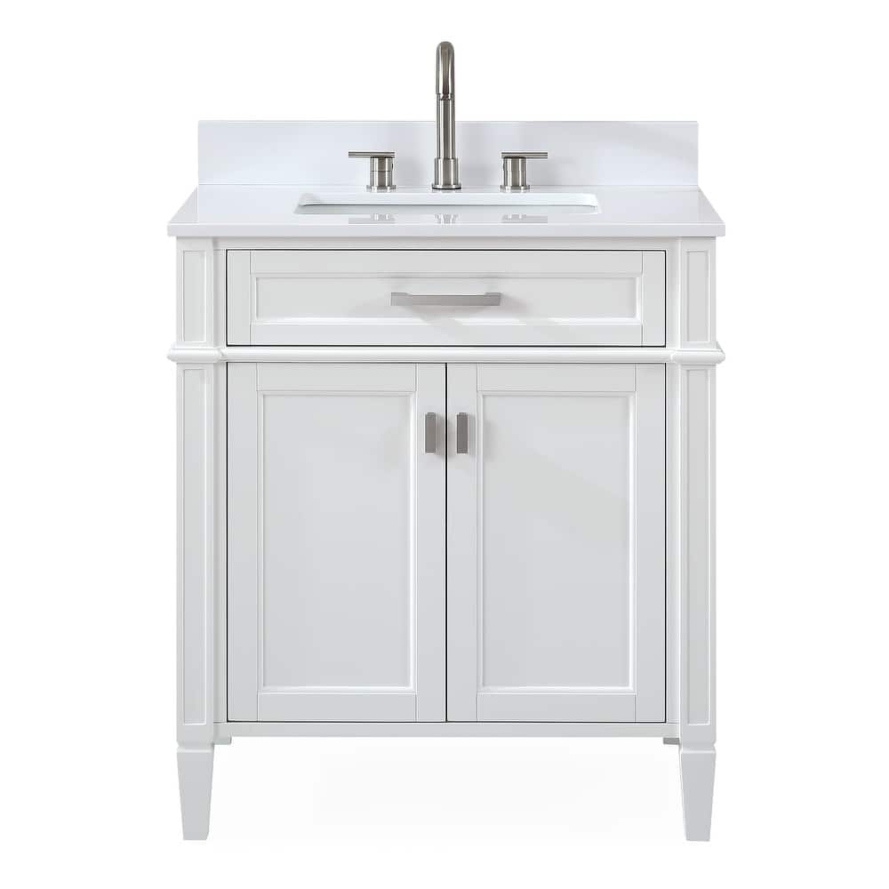 30 Inch Durand Modern Bathroom Sink Vanity with Stone Counter Top