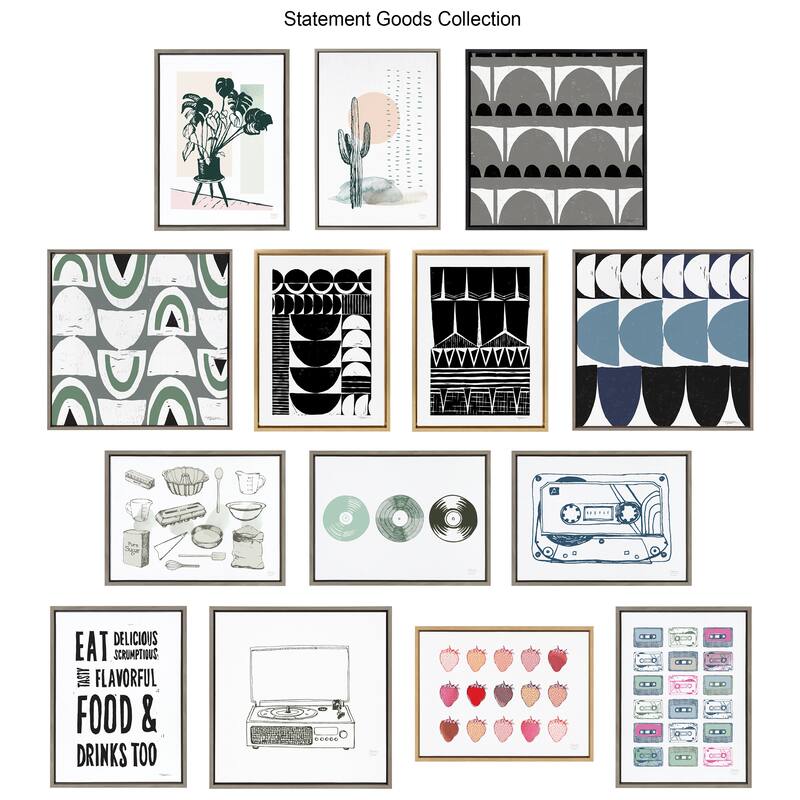 Kate and Laurel Sylvie Neutral Framed Canvas by Statement Goods
