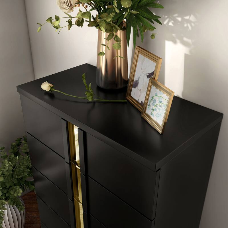 Furniture of America Halifax Modern Wood 5-Drawer Chest